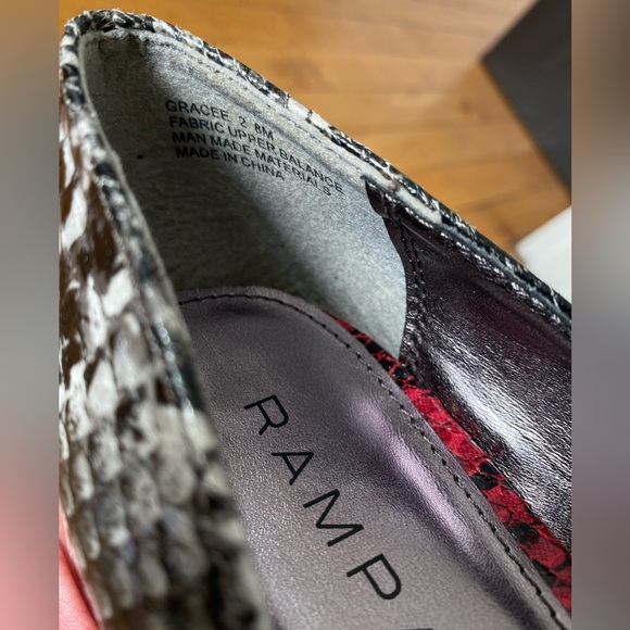Rampage Gracee 2 SnakeSkin Peep Toe High Heel Size 8W - Picture 5 of 6